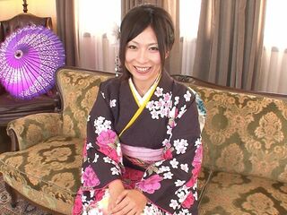 Mature japanese housewife dressed as a geisha and cheats on her husband with a neighbor